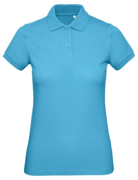 Damen-Poloshirt aus Piqué-Bio-Baumwolle Inspire Polo sehr türkis