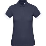 Damen-Piqué-Poloshirt aus Bio-Baumwolle Inspire Polo Marineblau