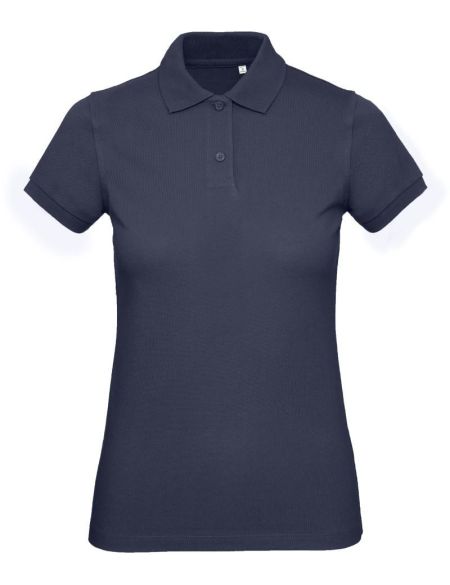 Damen-Piqué-Poloshirt aus Bio-Baumwolle Inspire Polo Marineblau
