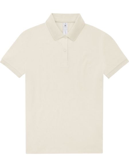 Damen-Piqué-Poloshirt aus schwerer Baumwolle My Polo 210 women offwhite