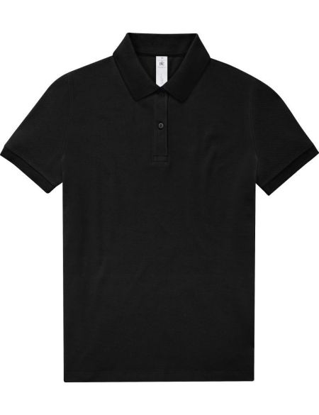 Damen-Piqué-Poloshirt aus schwerer Baumwolle My Polo 210 Damen schwarz