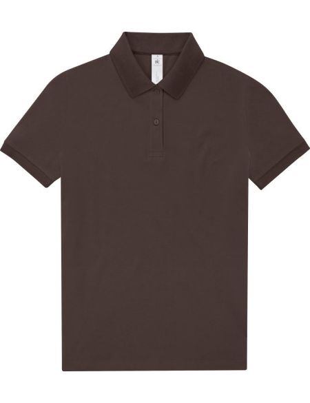 Damen-Piqué-Poloshirt aus schwerer Baumwolle My Polo 210 Damen Röstkaffee