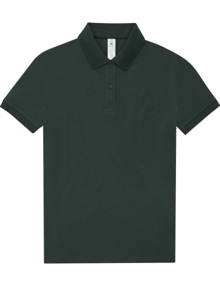 Damen-Piqué-Poloshirt aus schwerer Baumwolle My Polo 210 Damen Dark Forest