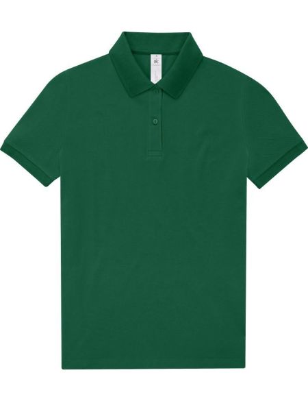 Damen-Piqué-Poloshirt aus schwerer Baumwolle My Polo 210 Damen Efeugrün