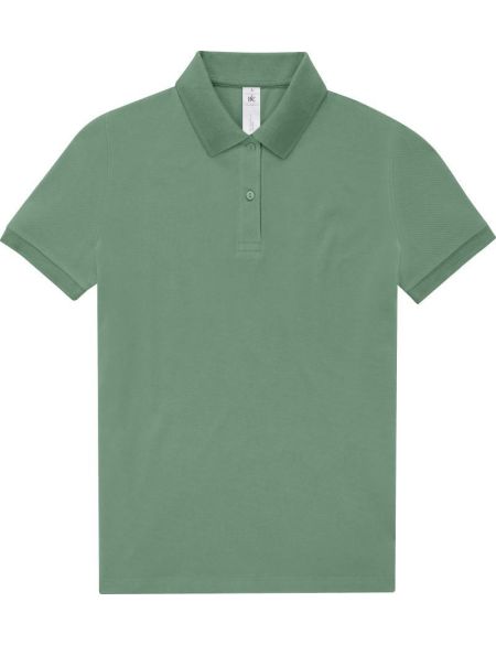 Damen-Piqué-Poloshirt aus schwerer Baumwolle My Polo 210 Damen Amalfigrün