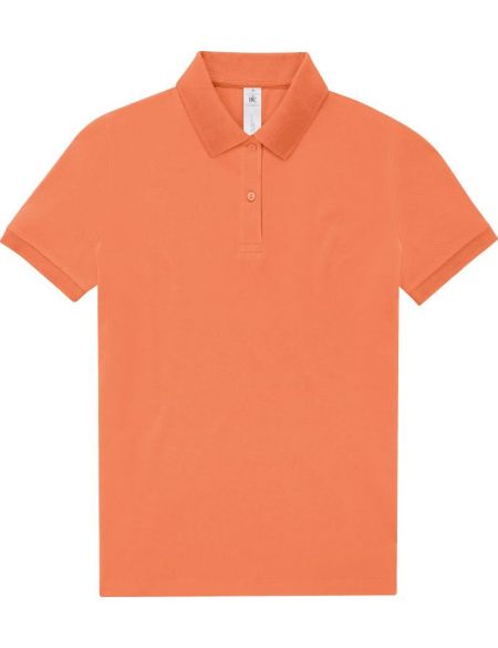 Damen-Piqué-Poloshirt aus schwerer Baumwolle My Polo 210 Damen Amalfikoralle