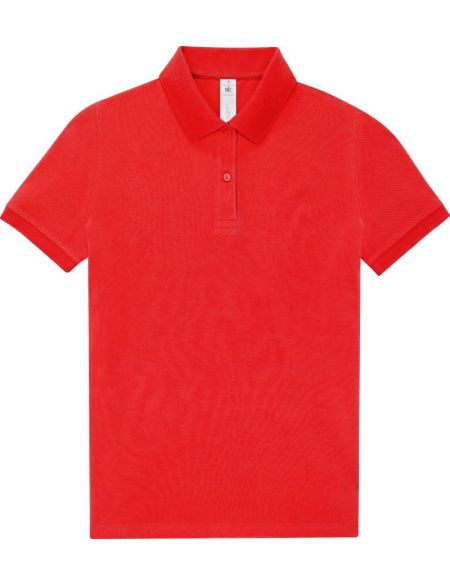 Damen-Poloshirt Piqué aus schwerer Baumwolle My Polo 210 Damen rot