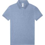 Damen-Piqué-Poloshirt aus schwerer Baumwolle My Polo 210 Damen blau meliert