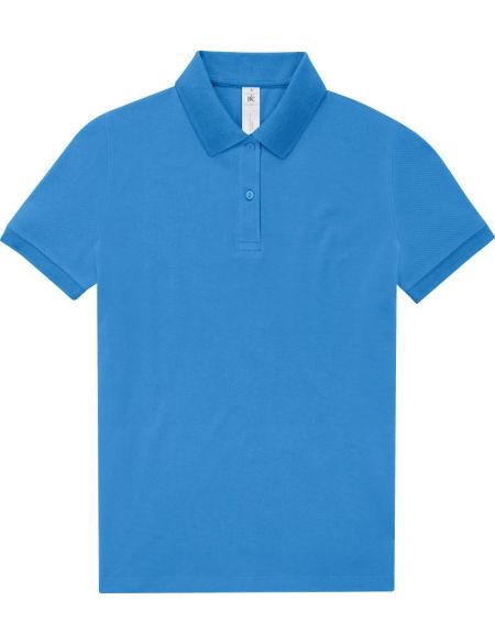 Damen-Piqué-Poloshirt aus Bio-Baumwolle Inspire Polo Seeblau