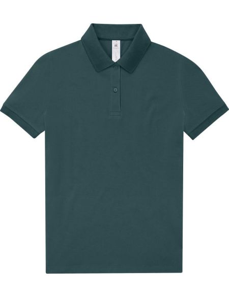 Damen-Poloshirt aus Piqué-Bio-Baumwolle Inspire Polo Amalfi-Petrol