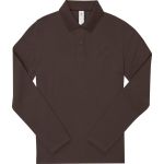 Damen-Piqué-Poloshirt mit langen Ärmeln My Polo 180 LSL Damen Röstkaffee