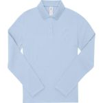 Damen-Pique-Poloshirt mit langen Ärmeln My Polo 180 LSL Damen Blush Blue