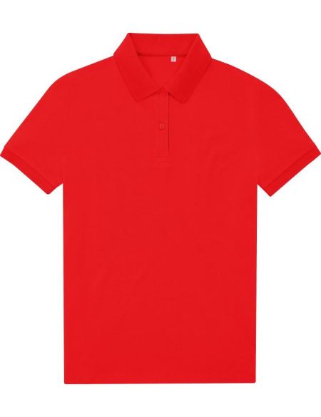 Women's sports polo shirt My Eco Polo 65/35 women pop tomato