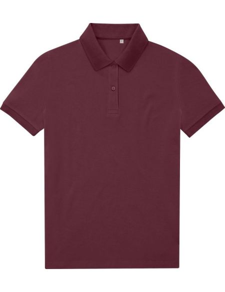 Damen-Sportpoloshirt My Eco Polo 65/35 Burgunderrot