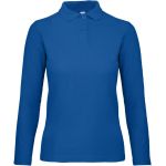 Damen-Pique-Poloshirt mit langen Ärmeln ID.001_LSL_women königsblau