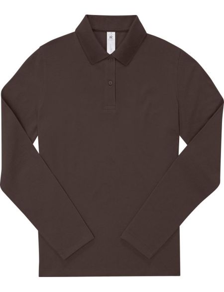 My Polo 210 LSL Damen-Langarm-Poloshirt aus schwerem Baumwoll-Piqué, weiß