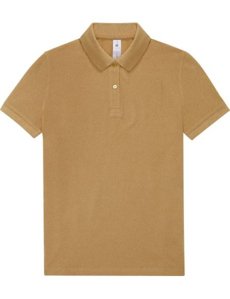 Damen-Poloshirt Piqué My Polo 180 Damen Meta Gold