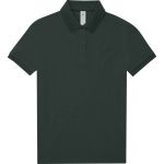 Damen-Poloshirt Piqué My Polo 180 Damen dunkler Wald