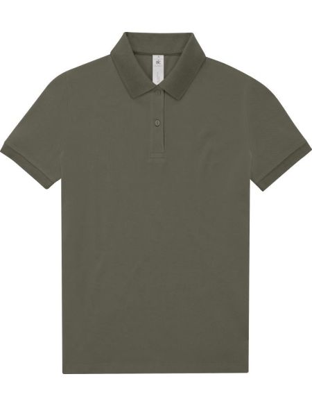 Damen-Poloshirt Piqué My Polo 180 Damen Camo Grün