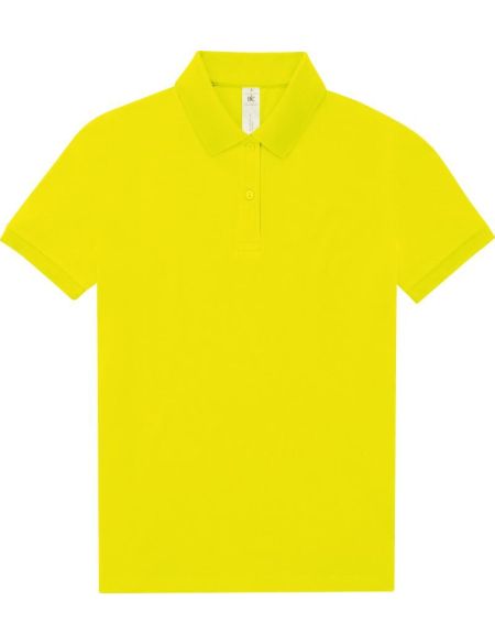 Damen-Poloshirt Piqué My Polo 180 Damen Pixel Lime
