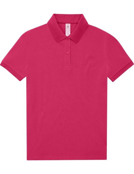 Damen-Poloshirt Piqué My Polo 180 Damen Meta Fuchsia
