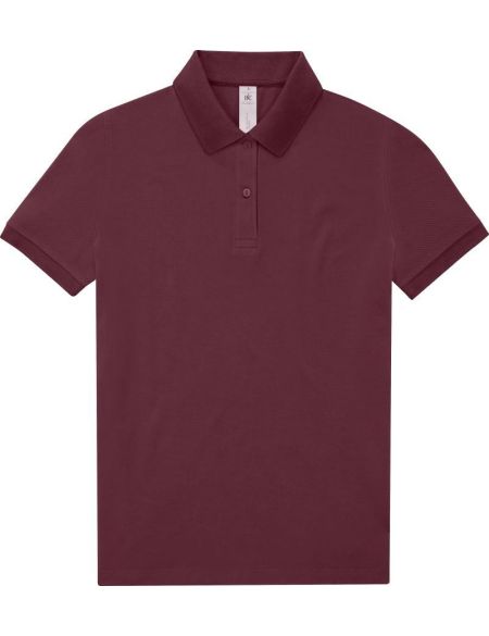 Damen-Poloshirt Piqué My Polo 180 Damen weinrot
