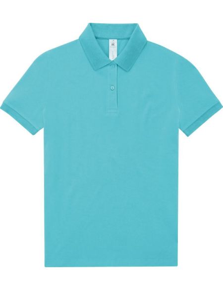 Damen-Poloshirt Piqué My Polo 180 Damen Meta Türkis