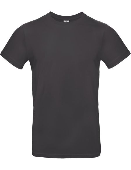 T-Shirt aus schwerer Baumwolle E190 in Used-Schwarz