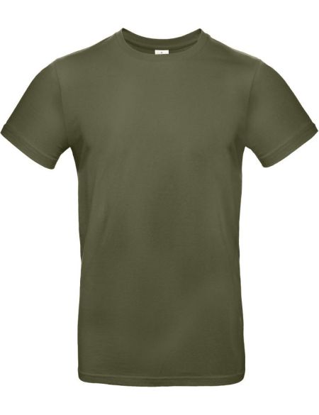 Urbanes Khaki-T-Shirt E190 aus schwerer Baumwolle