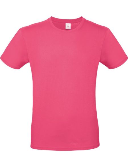 T-Shirt aus leichter Baumwolle E150 in Fuchsia