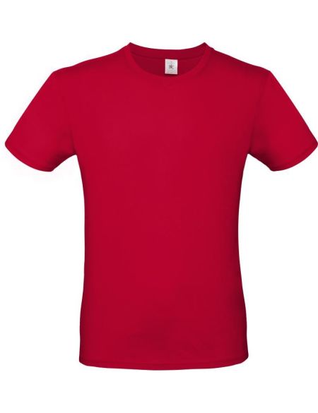 Leichtes Baumwoll-T-Shirt E150 tiefrot