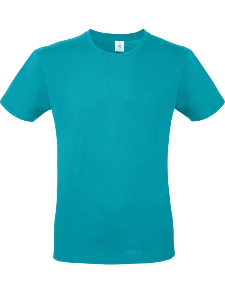 T-Shirt aus leichter Baumwolle E150 in echtem Türkis