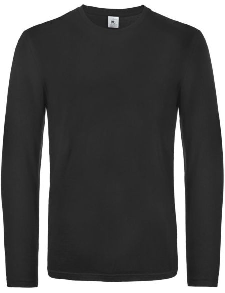 Langarm-T-Shirt aus schwerer Baumwolle E190 LSL schwarz