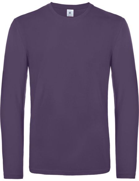 Schweres Baumwoll-Langarm-T-Shirt E190 LSL in Urban Purple