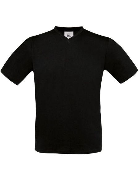 T-Shirt mit V-Ausschnitt Exact V-Neck schwarz