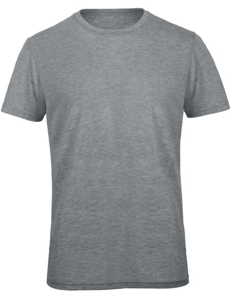 Herren-T-Shirt Triblend Herren hellgrau meliert