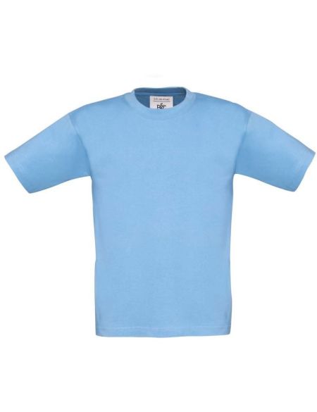 Kinder-T-Shirt aus schwerer Baumwolle Exact 190 Kids Himmelblau