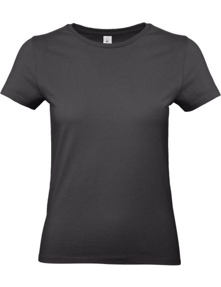 Damen-T-Shirt aus schwerer Baumwolle E190 Women Used Black