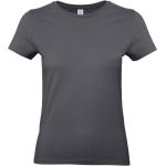 Damen-T-Shirt aus schwerer Baumwolle E190 Damen dunkelgrau