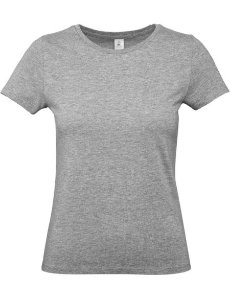 Damen-T-Shirt aus schwerer Baumwolle E190 Damen weiß