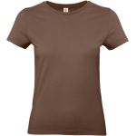 Damen-T-Shirt aus schwerer Baumwolle E190 Damen Schokolade