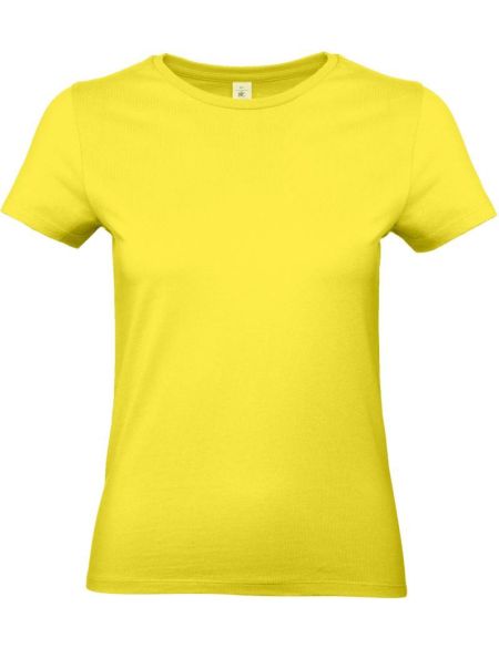 Damen-T-Shirt aus schwerer Baumwolle E190 Damen Solargelb