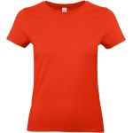 Damen-T-Shirt aus schwerer Baumwolle E190 Damen feuerrot
