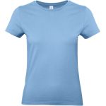 Damen-T-Shirt aus schwerer Baumwolle E190 Damen himmelblau