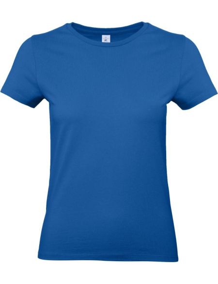 Damen-T-Shirt aus schwerer Baumwolle E190 Damen Königsblau