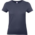 Damen-T-Shirt aus schwerer Baumwolle E190 in Marineblau