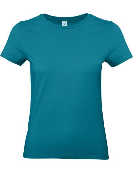 Damen-T-Shirt aus schwerer Baumwolle E190 Divablau