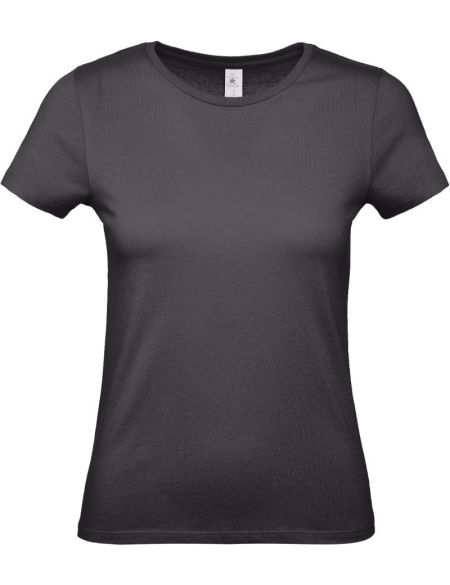 Damen T-Shirt E150 Damen schwarz pur