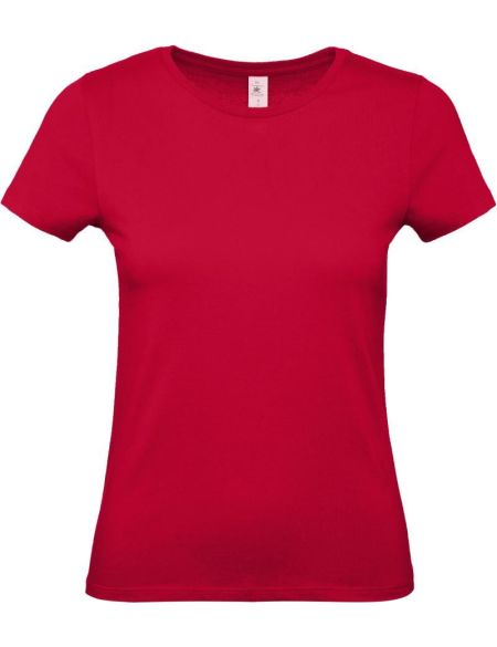 Damen T-Shirt E150 Damen tiefrot