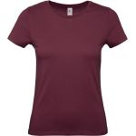 Damen-T-Shirt E150 Damen Burgunderrot